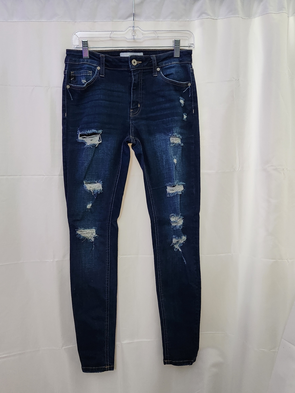 KanCan Dark Wash Distressed Skinny Jeans Size 5/26